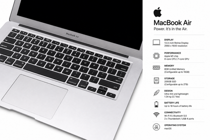 Apple MacBook Air M1 (8GB RAM / 256GB SSD) – 13.3" Retina Display | Touch ID |